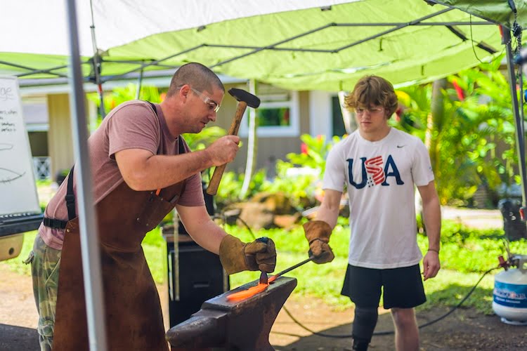 The Forge men visit the Kilauea Forge where they experience how a knife is made by being forge in the fire.