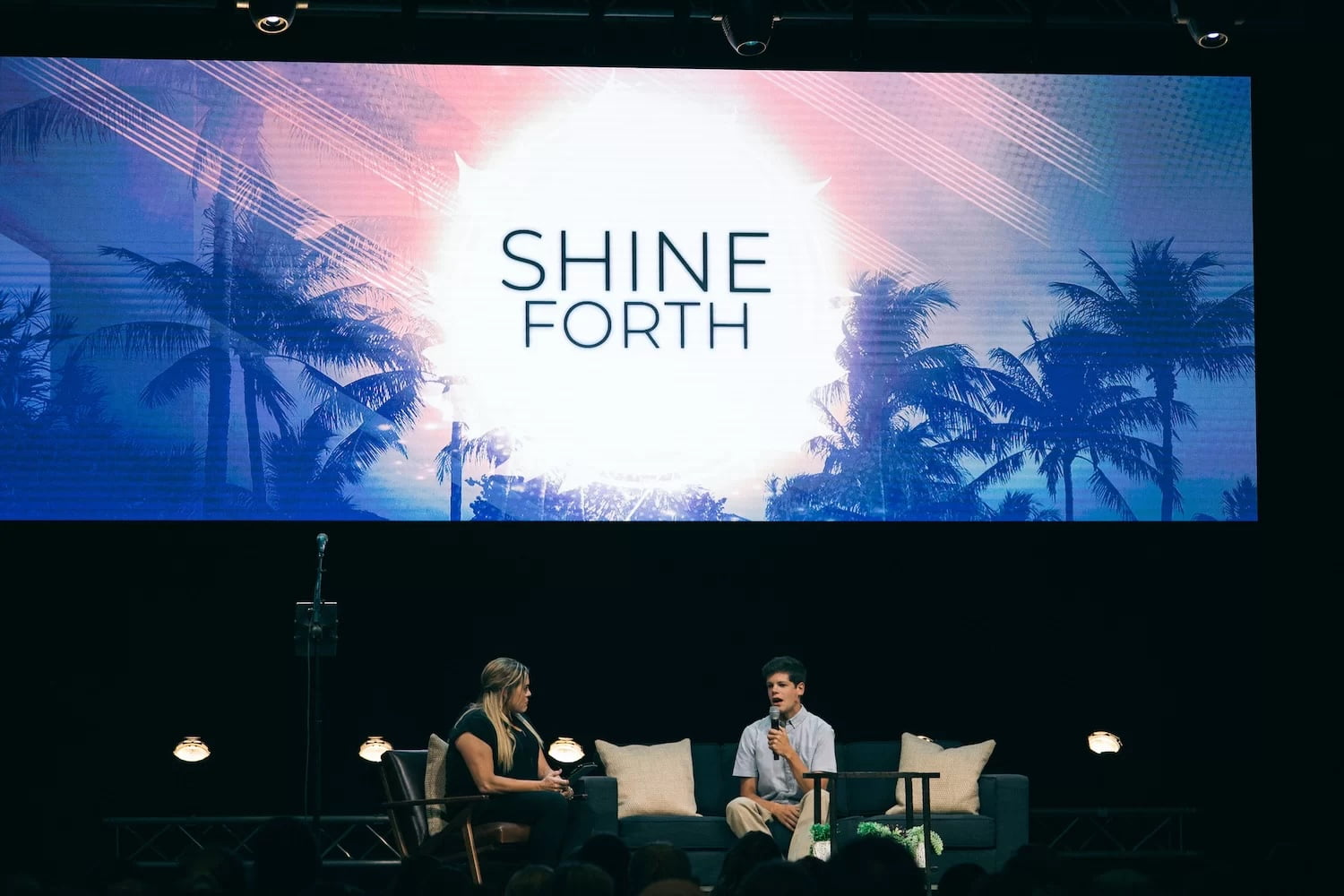 Shine Forth conference, Sarah Hill on stage